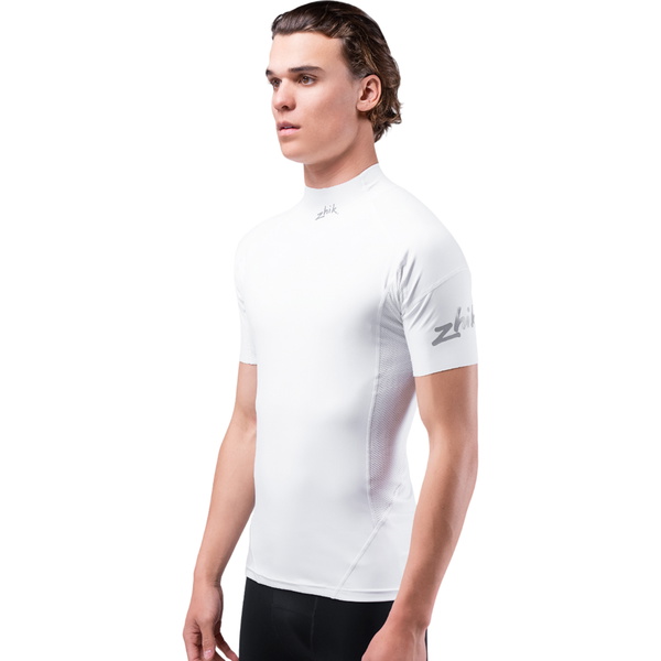 Zhik Mens Eco Spandex UPF50+ Short Sleeve Top DTP-0067-M-WHT - White